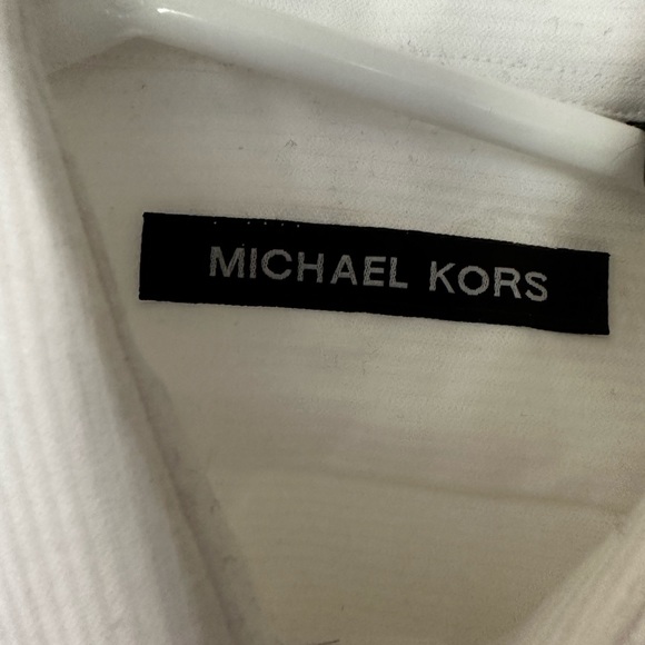 Michael Kors white long sleeve button down dress shirt size 8 (like new) - Picture 3 of 9